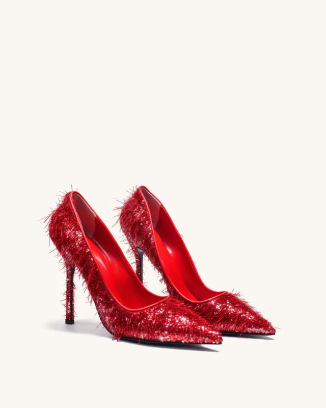 Ava Glam Sparkle Pumps - Red sold by JW PEI