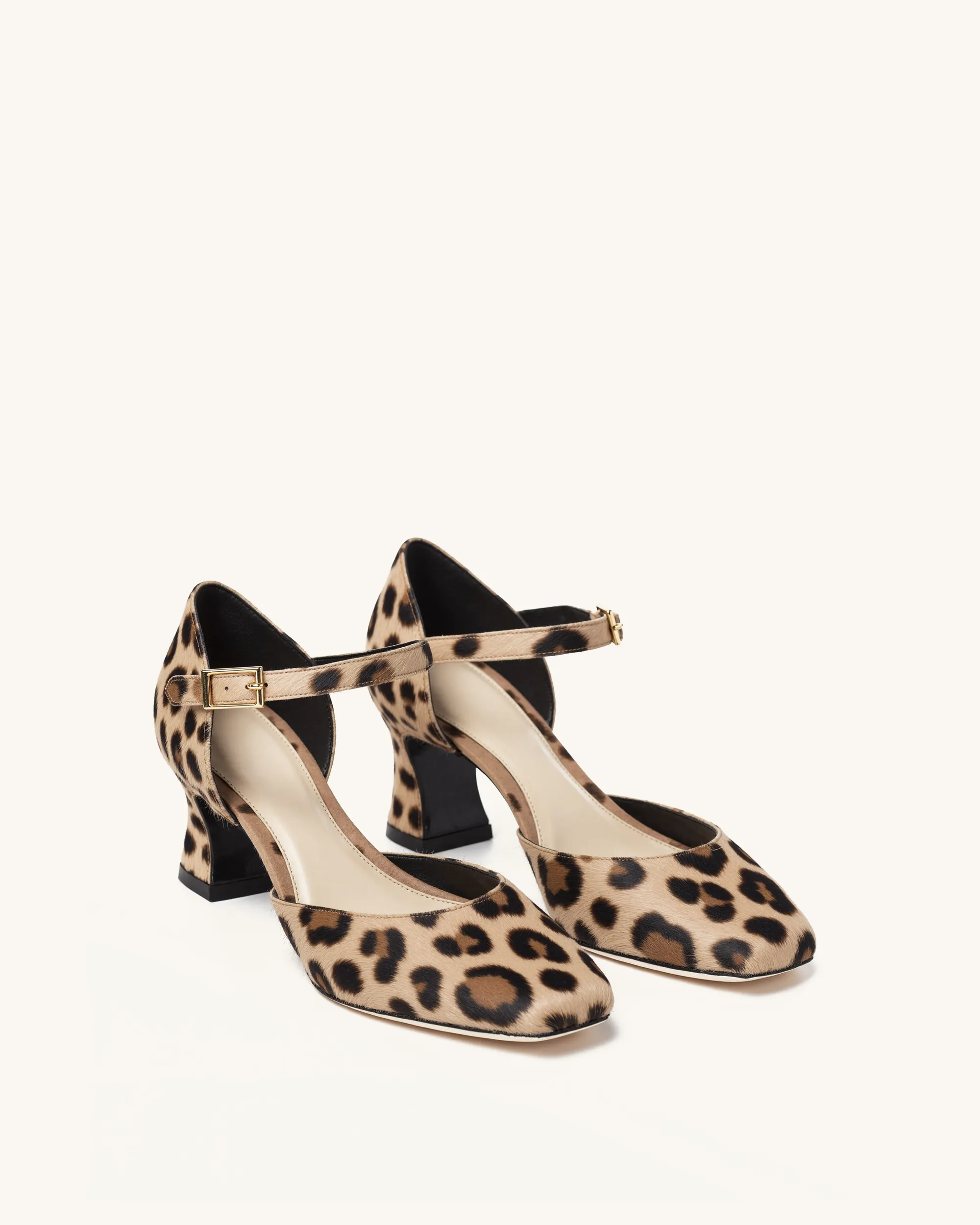 Allison Leopard Block Heel Mary Janes - Multicolor sold by JW PEI