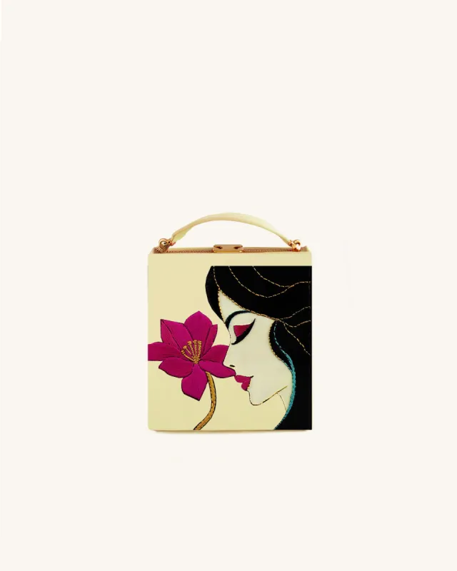 Eleanor Woman Flower Box Bag - Black sold by JW PEI