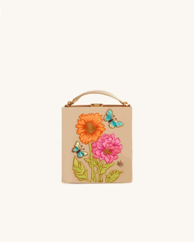 Willow Floral Butterfly Box Bag - Multicolor sold by JW PEI