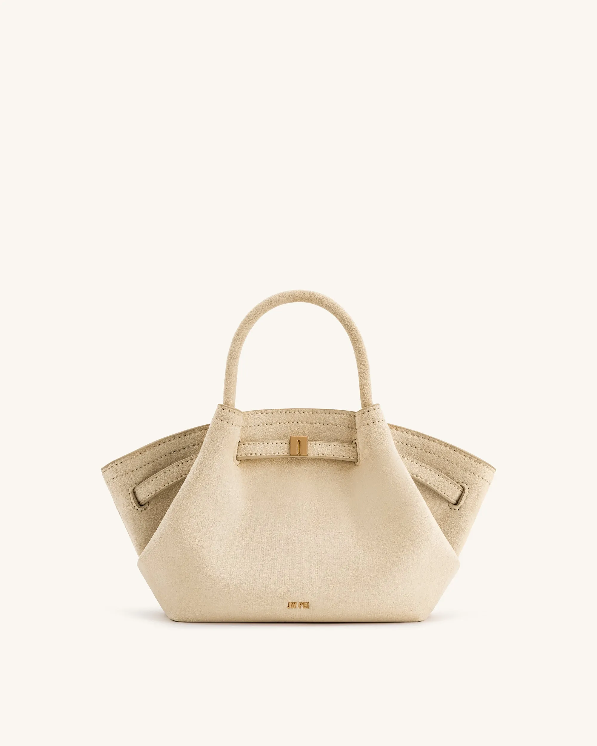 Hana Mini Faux Suede Tote Bag - Off White | Parallel Hana Mini Faux Suede Tote Bag - Off White | Parallel
