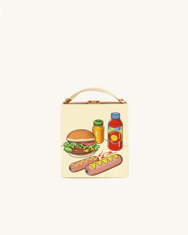 Genesis Fastfood Box Clutch - Sand sold by JW PEI