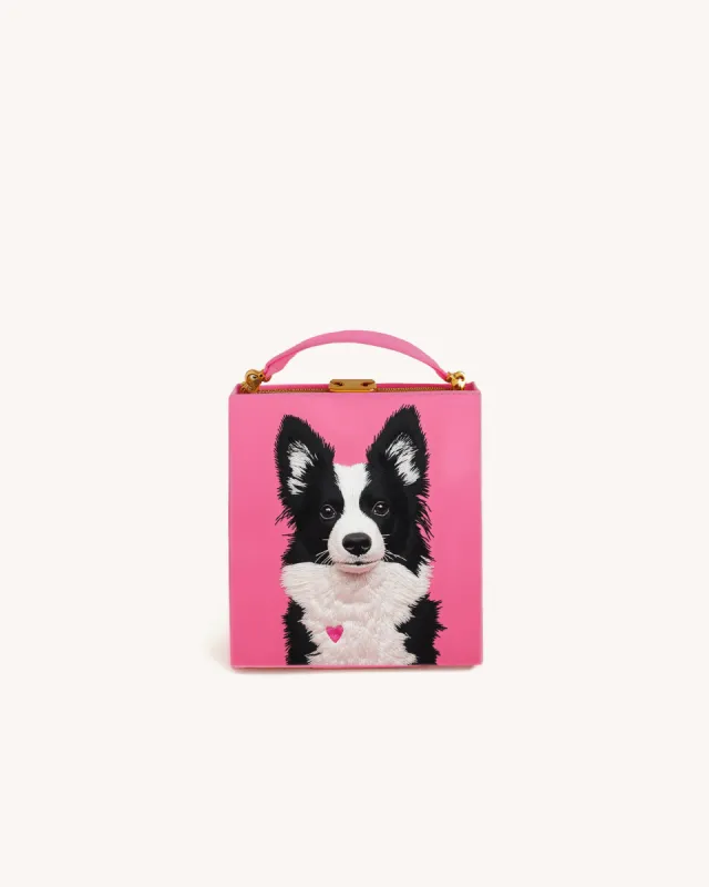 Jade Dog Box Clutch - Pink sold by JW PEI