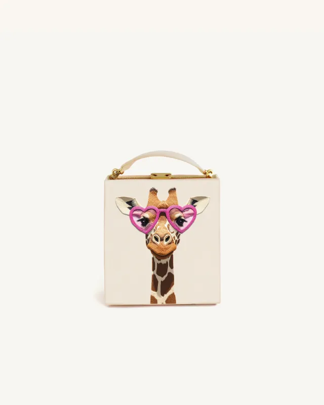 Gabriella Giraffe Box Clutch - Beige sold by JW PEI