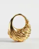 Sarah Feather Crescent Top Handle Bag - Gold sold by JW PEI