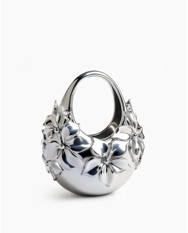Stella Rose Crescent Top Handle Bag - Silver sold by JW PEI