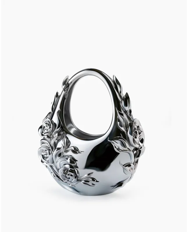 Rylee Floral Crescent Top Handle Bag - Silver sold by JW PEI