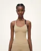 Natalie Ribbed Buckle Tank Top - Beige sold by JW PEI