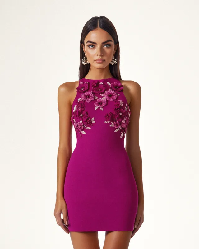 Natalie Floral Embellished Dress - Pink sold by JW PEI