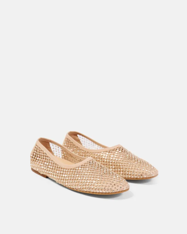 Elena Lace-Up Ballet Flats - Nude sold by JW PEI