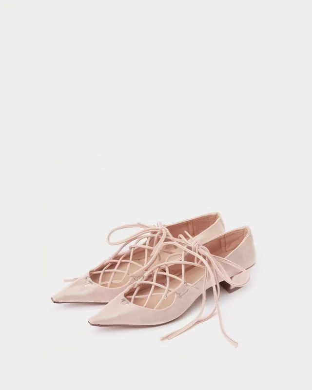 Genesis Satin Pumps - Lavender sold by JW PEI