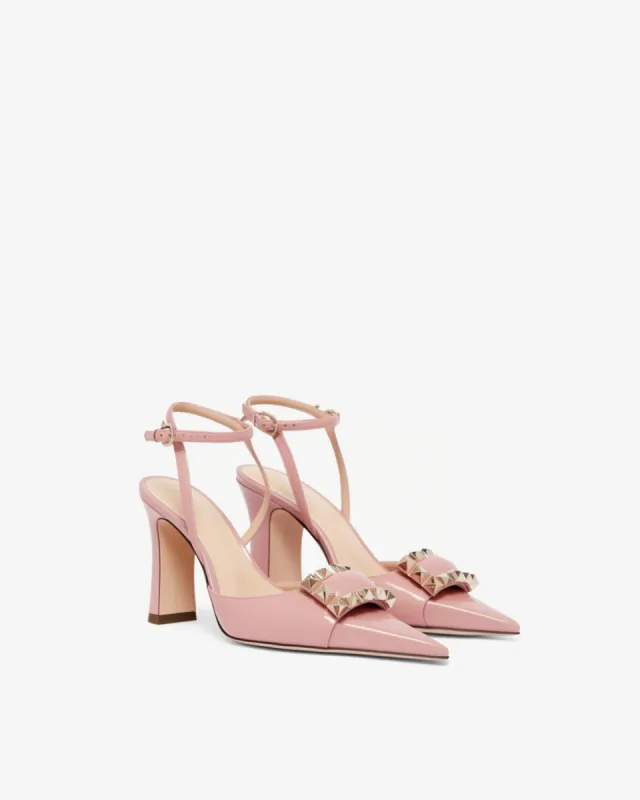 Lily Studded Heels - Pink sold by JW PEI