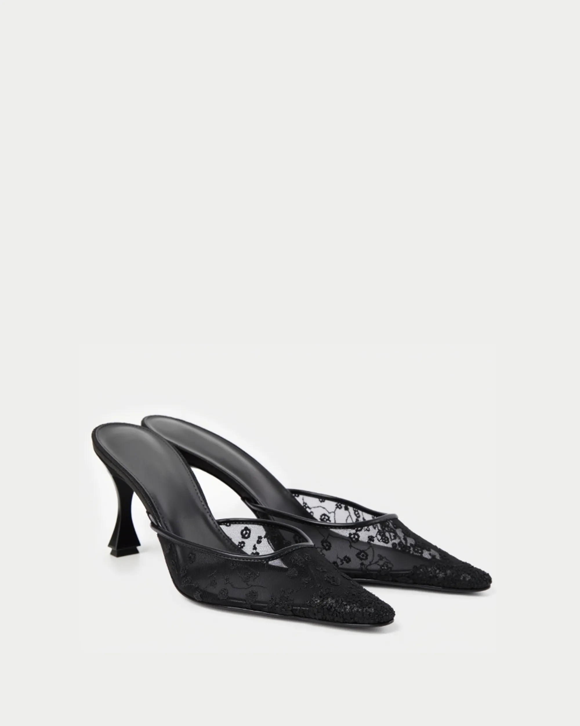 Hadley Lace Mules - Black sold by JW PEI