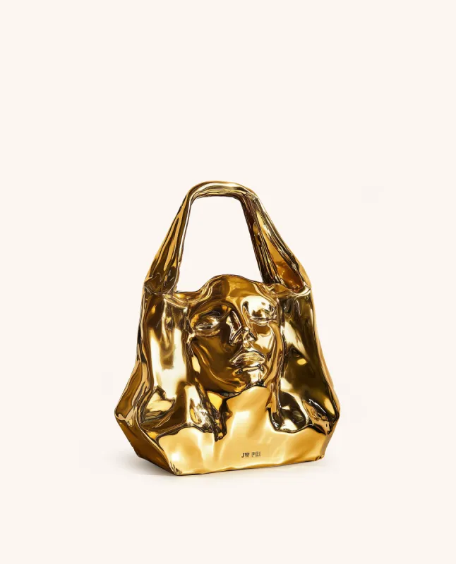 Zoey Metallic Face Clutch - Gold sold by JW PEI