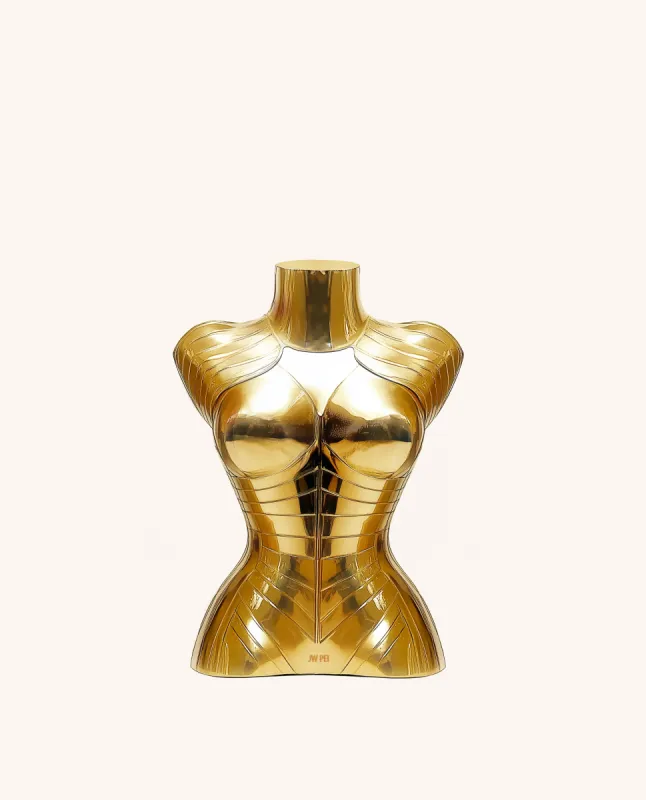 Eliza Torso Sculpture Clutch - Gold sold by JW PEI