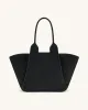 Cara Faux Suede Tote Bag - Black sold by JW PEI