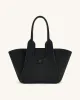 Cara Faux Suede Tote Bag - Black sold by JW PEI