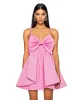 Ellie Bow Embellished Fit-and-Flare Mini Dress - Pink sold by JW PEI