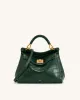 Lucia Classic Top Handbag - Green Croc sold by JW PEI
