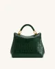 Lucia Classic Top Handbag - Green Croc sold by JW PEI