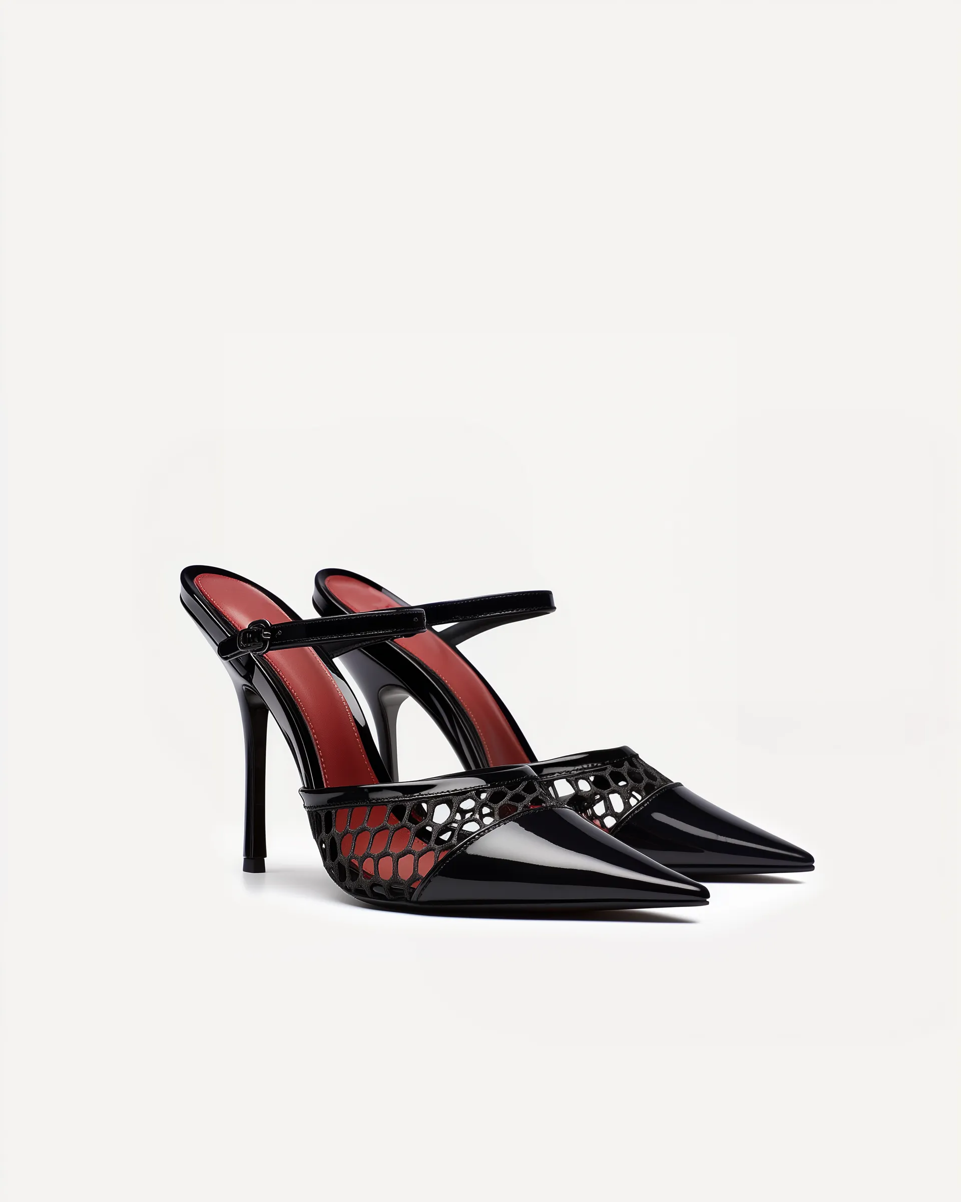 Lily Mesh Cutout Mules<br>Black sold by JW PEI