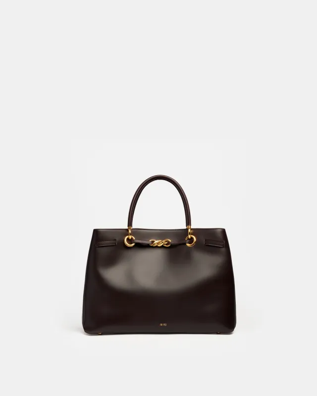 Layla Classic Chain Handle Bag<br>Dark Brown sold by JW PEI