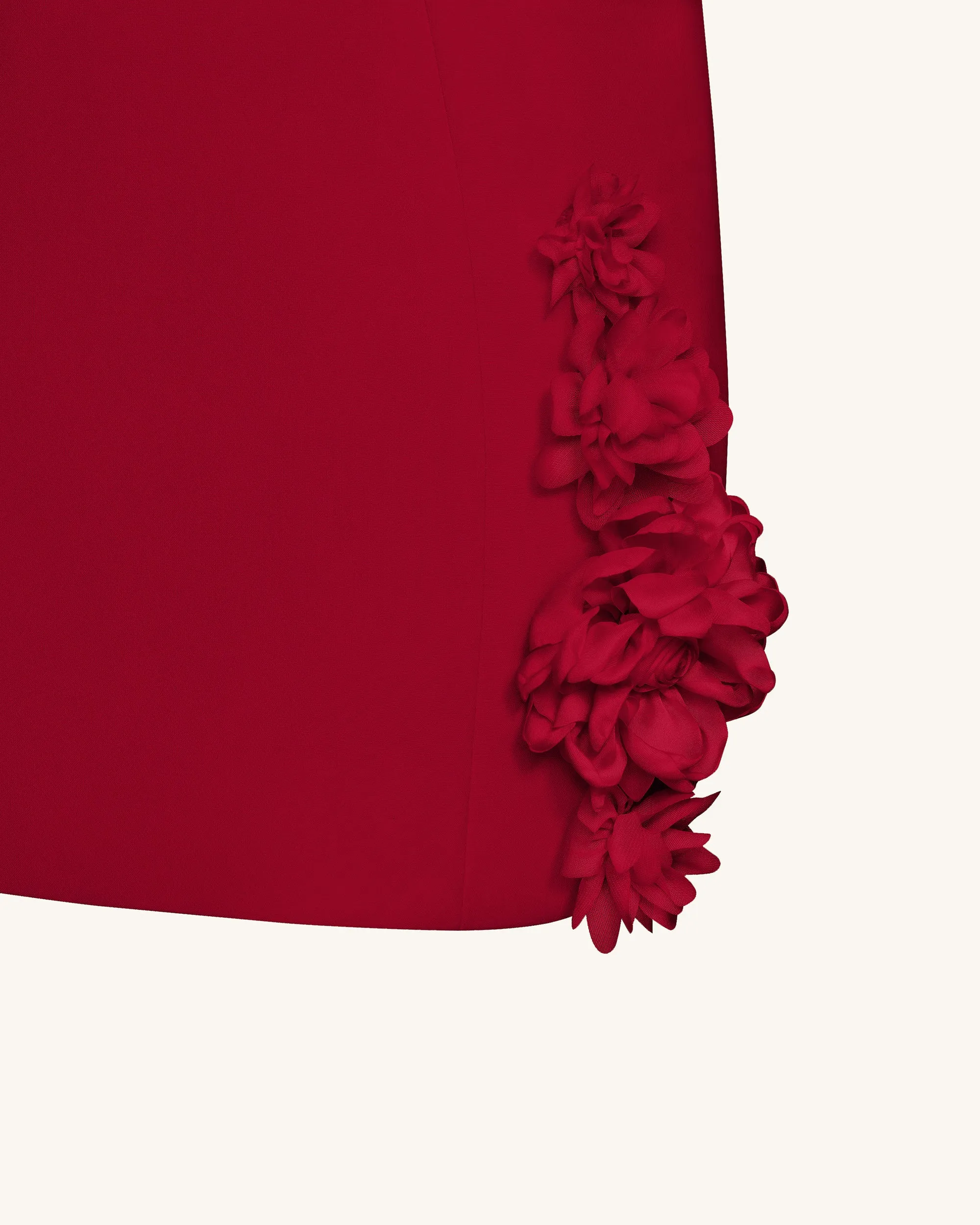 Elaina Pink Rosette Applique Mini Dress - Red sold by JW PEI product image thumbnail 4