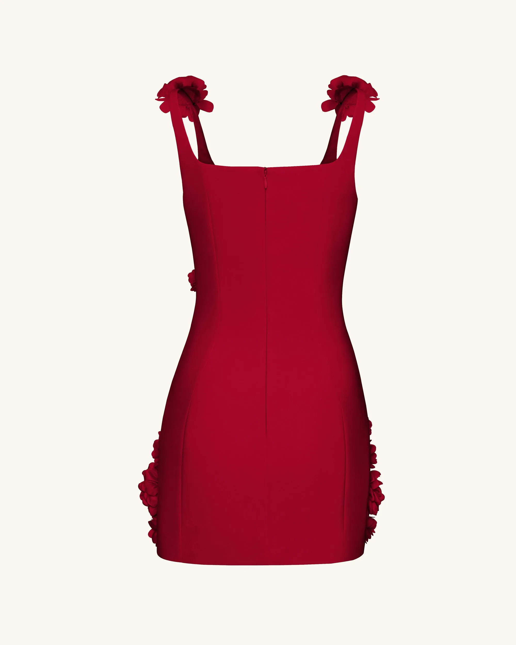 Elaina Pink Rosette Applique Mini Dress - Red sold by JW PEI product image thumbnail 3