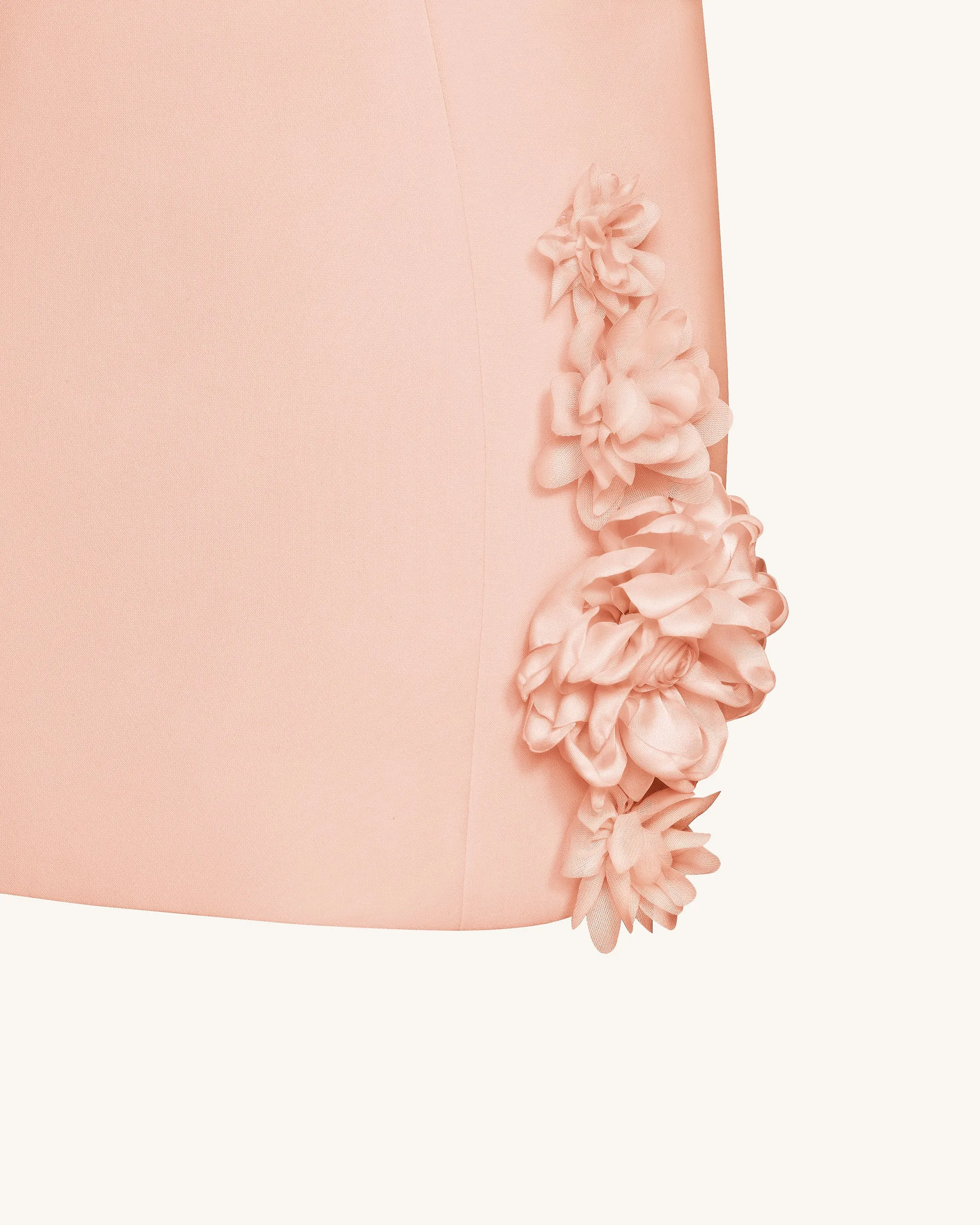 Elaina Pink Rosette Applique Mini Dress - Apricot sold by JW PEI product image thumbnail 4