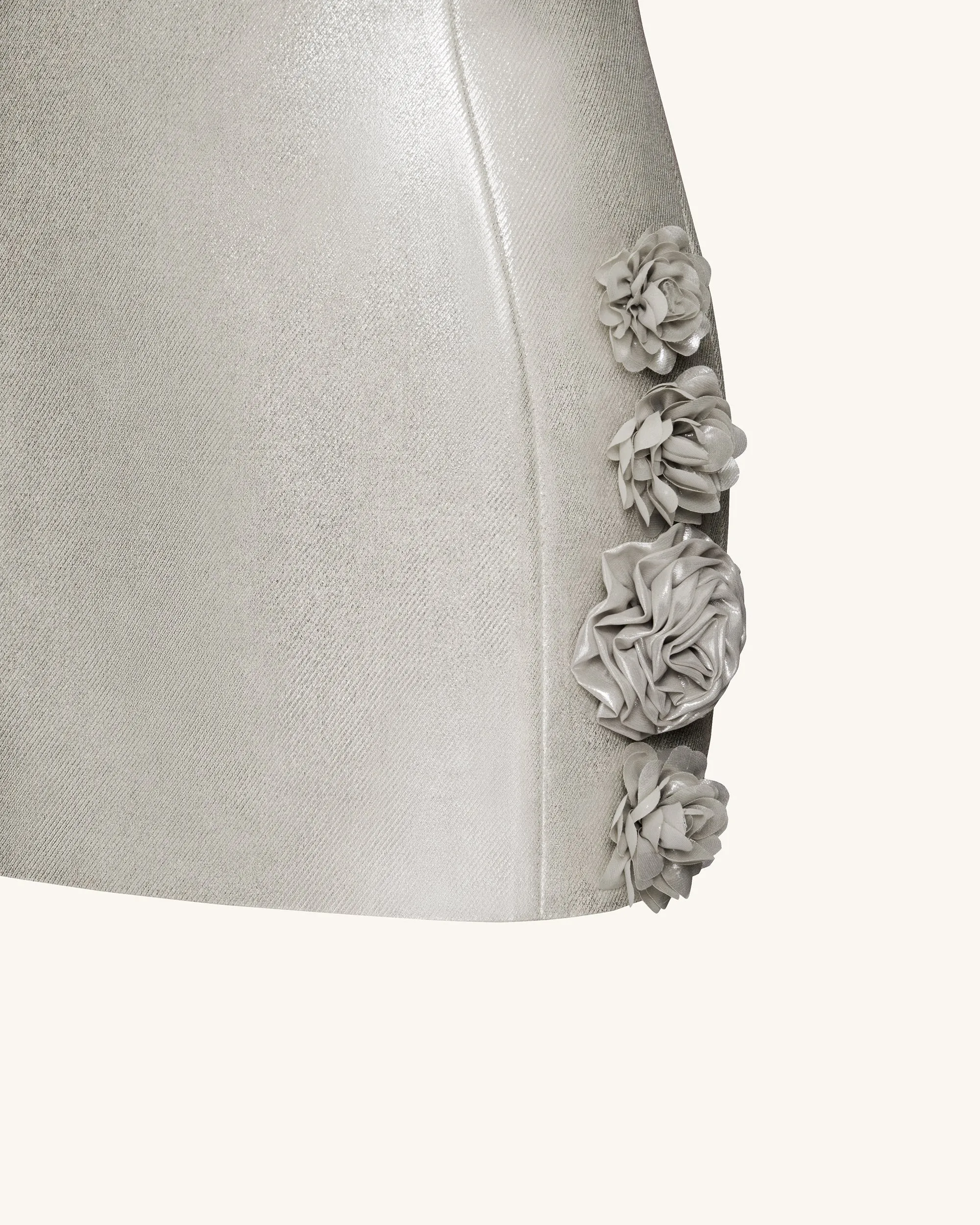 Elaina Pink Rosette Applique Mini Dress - Silver sold by JW PEI product image thumbnail 4