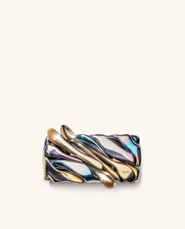 Eliza Iridescent Ore Clutch - Multicolor sold by JW PEI