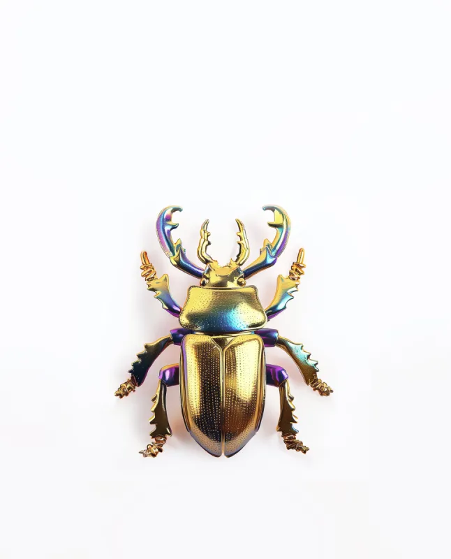 Clarisse Metallic Beetle Clutch - Multicolor sold by JW PEI