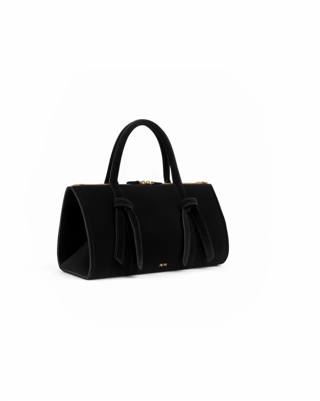 Sarah Suede Barrel Bag - Black sold by JW PEI