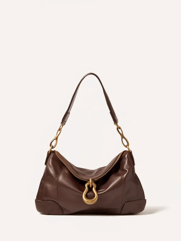 Hazel Slouchy Hobo Bag - Brown sold by JW PEI