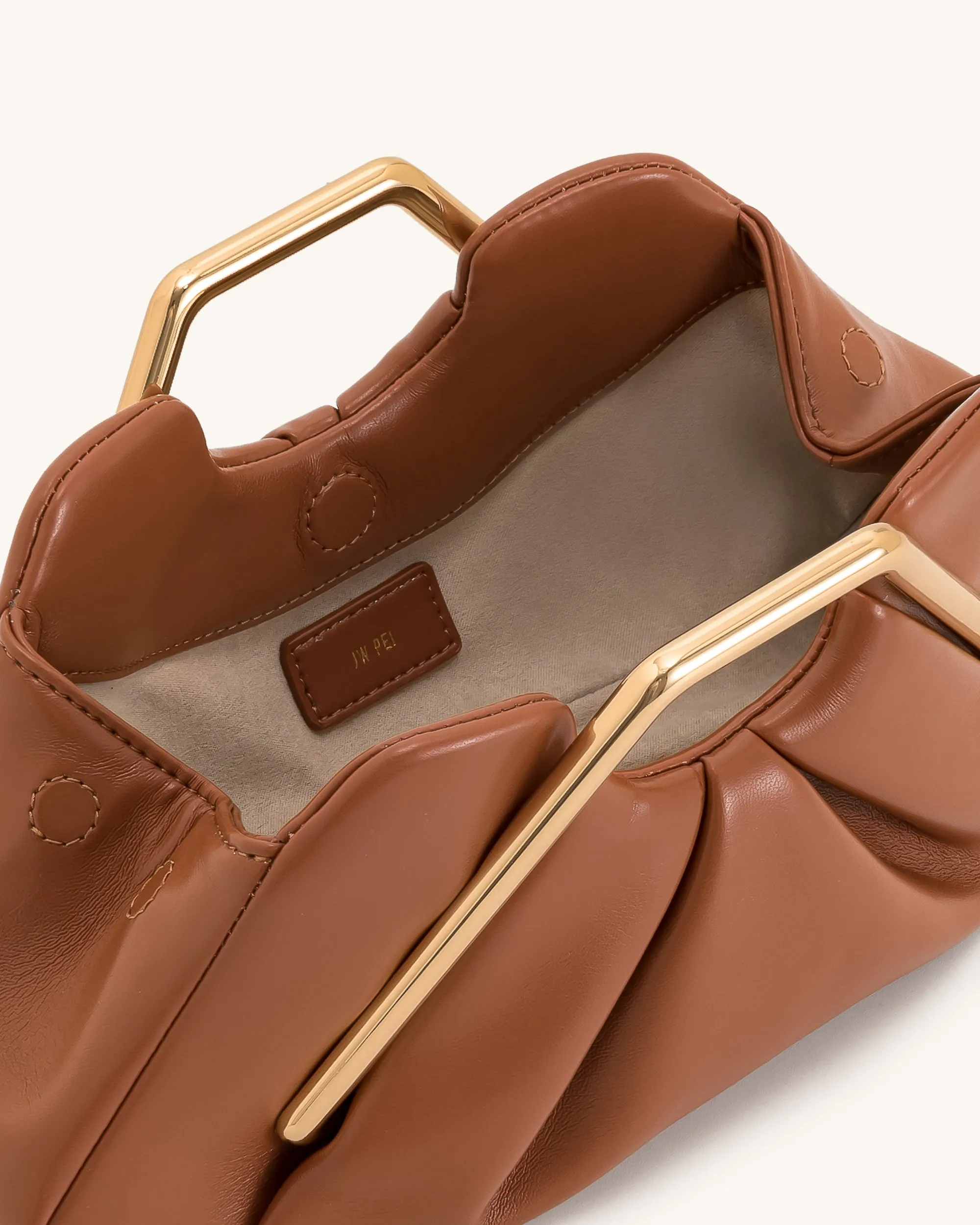 Lila Metal Frame Clutch - Brown sold by JW PEI product image thumbnail 4