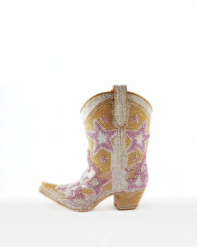 Emma Cowboy Boot Clutch Bag - Multicolor sold by JW PEI