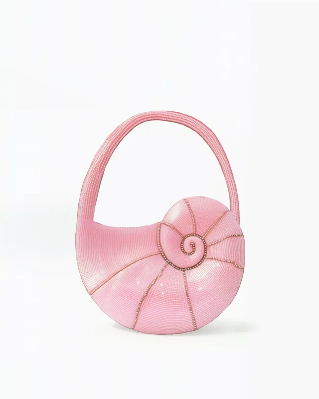 Hitomi Beaded Shell Hobo Bag - Pink sold by JW PEI
