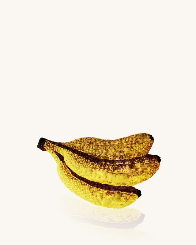 Sarah Beaded Banana Clutch - Yellow sold by JW PEI