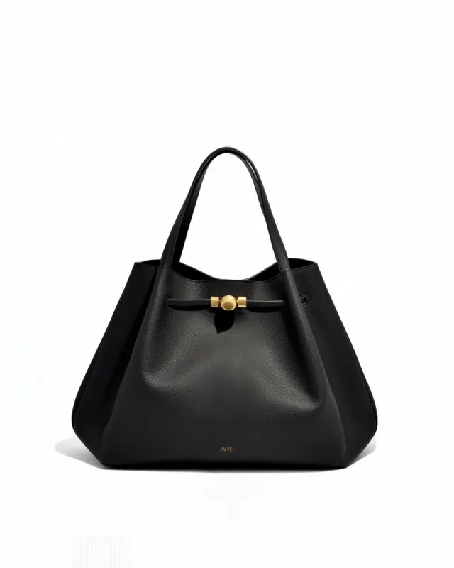 Melanie Classic Leather Shoulder Bag - Black sold by JW PEI