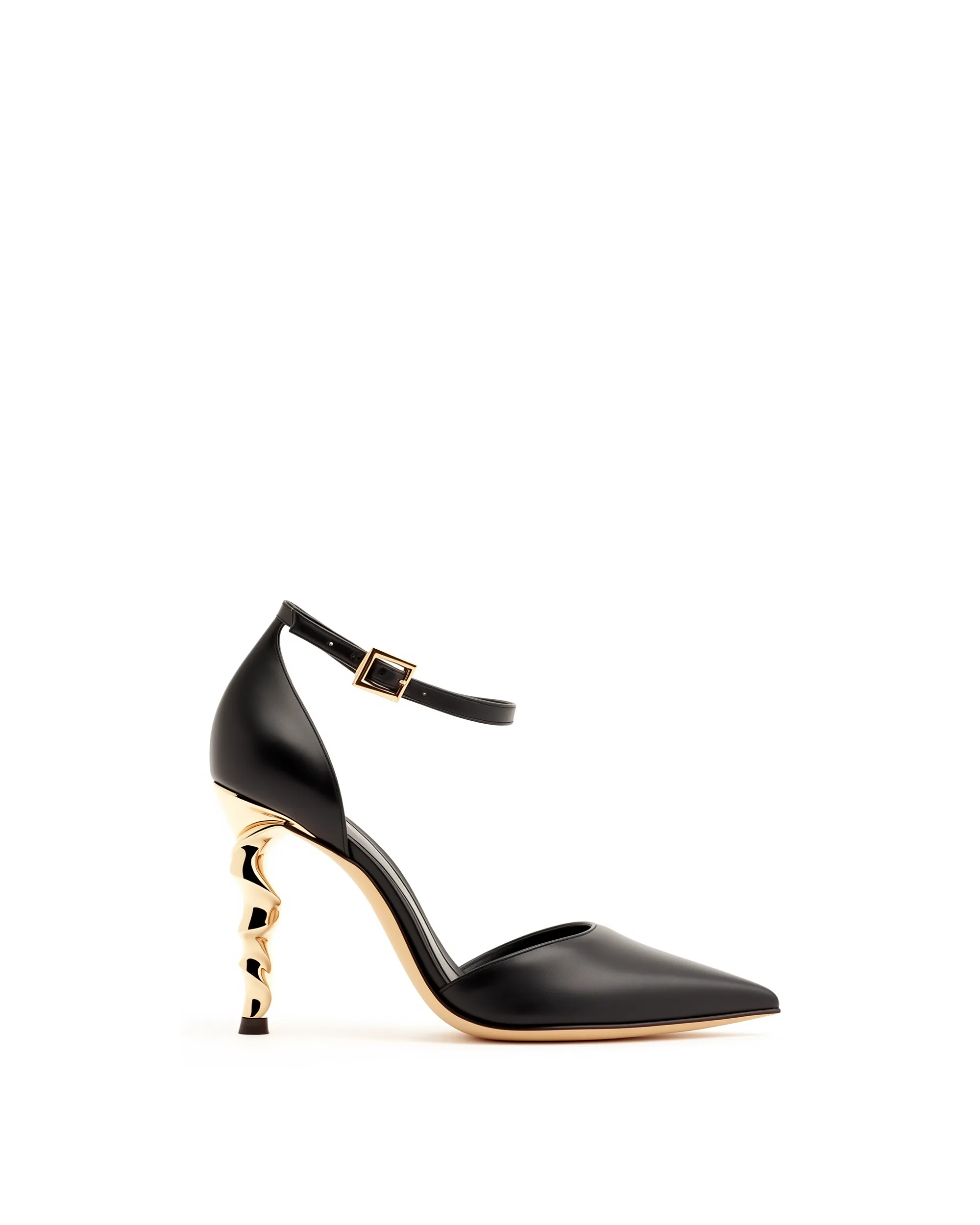 Nevaeh Ankle Strap Heels - Black sold by JW PEI