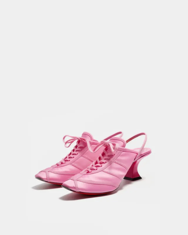 Eleanor Lace-Up Mules - Pink sold by JW PEI
