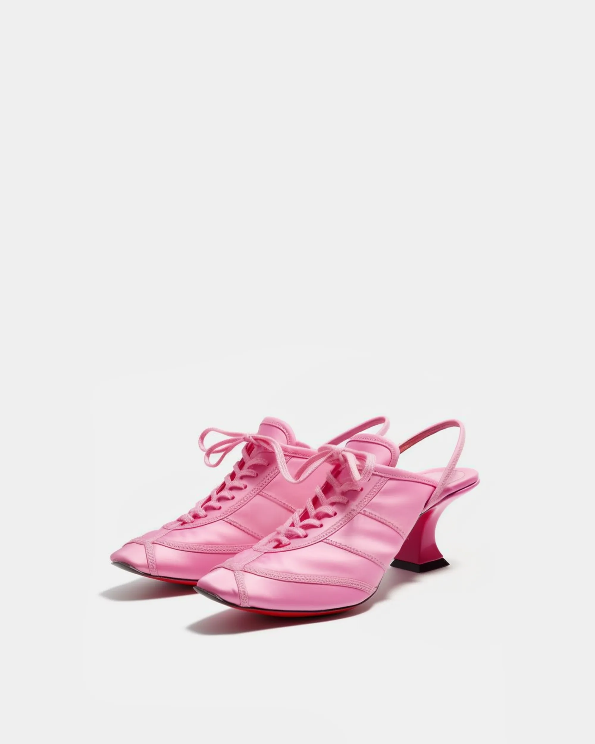 Eleanor Lace-Up Mules - Pink sold by JW PEI