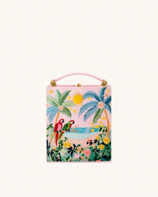 Penelope Tropical Paradise Clutch Bag - Pink sold by JW PEI
