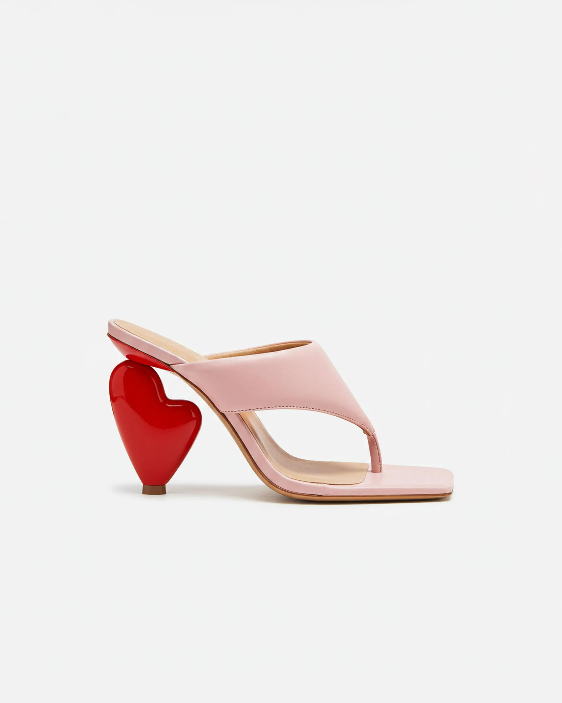 Adeline Heart Heel Mules - Pink/Red sold by JW PEI