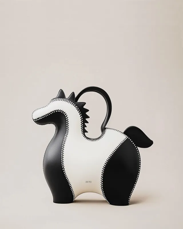 Ellie Zebra Horse Bag - Black/White sold by JW PEI