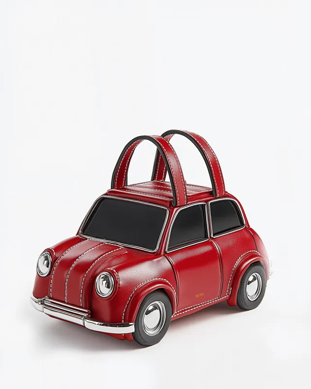 Emily Car-Shaped Handbag - Red sold by JW PEI