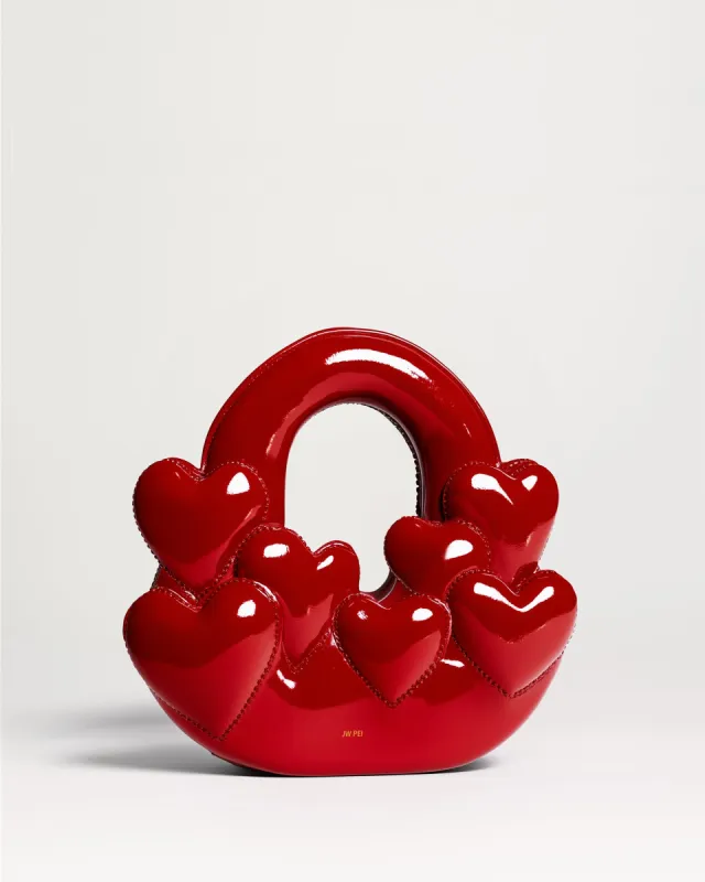 Bailey Heart-Shaped Handbag - Red sold by JW PEI