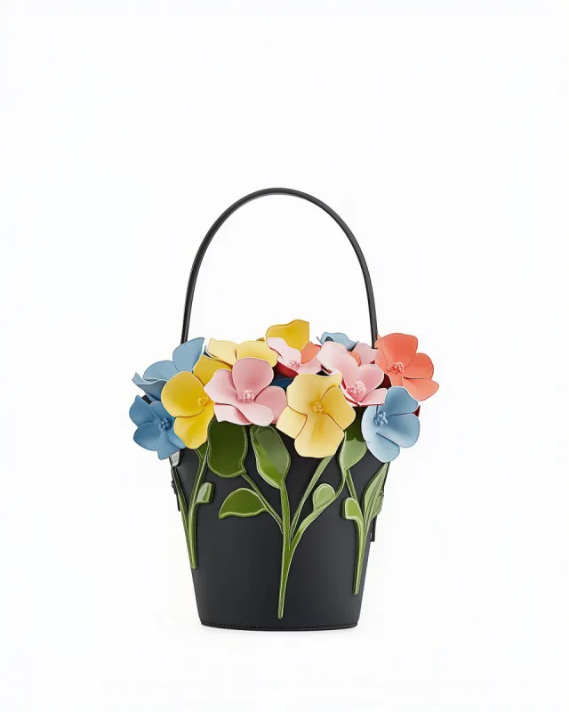 Ariana Flower Bucket Bag - Color: Multicolor sold by JW PEI