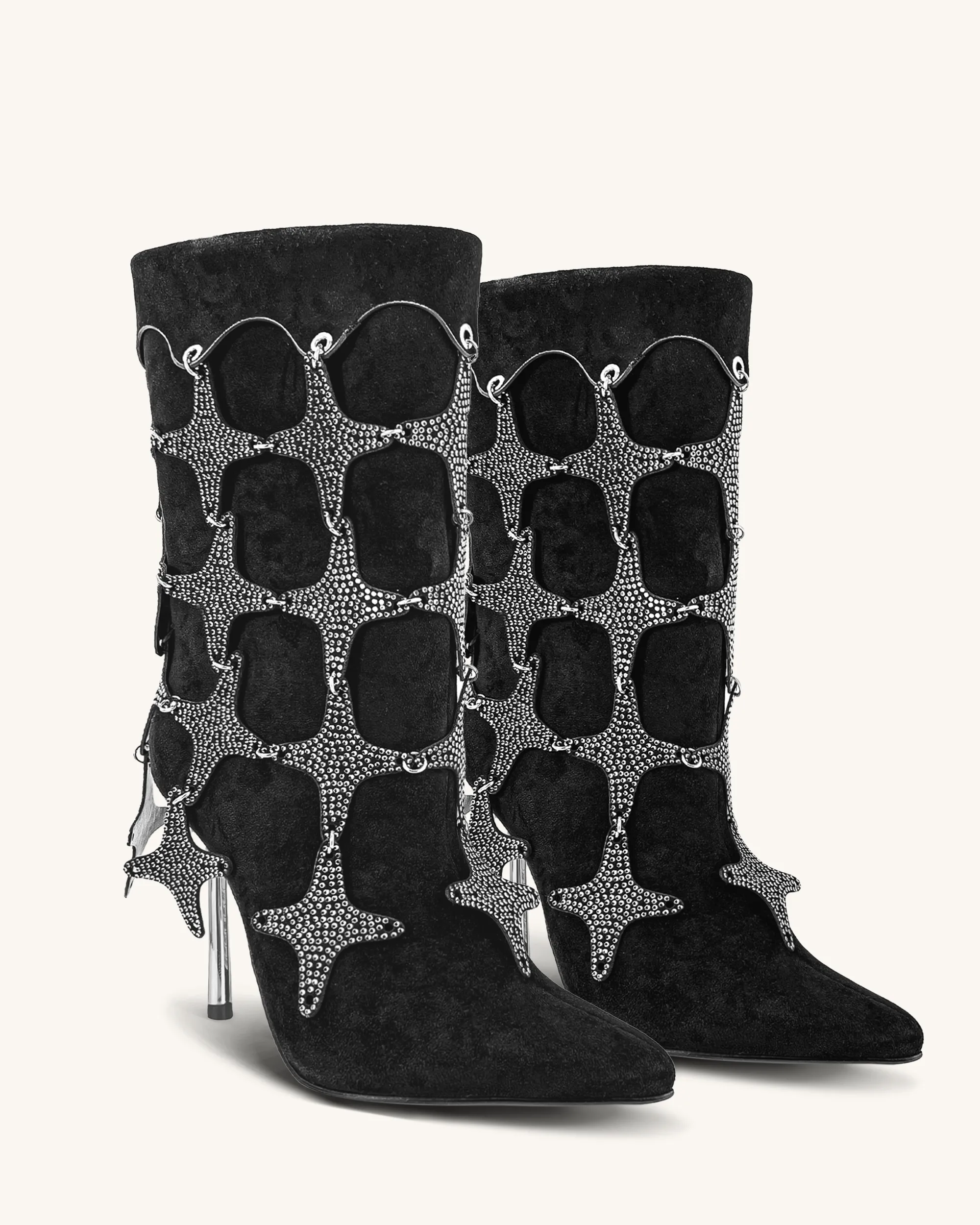 Eliza Star Cutout Ankle Boots - Black sold by JW PEI