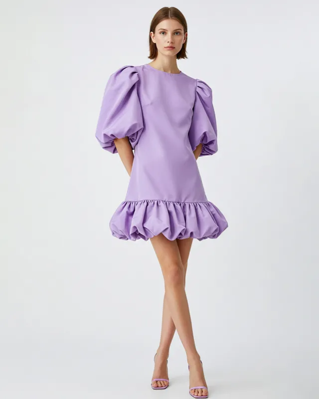 Kennedy Puff Sleeve Mini Dress - Lavender sold by JW PEI